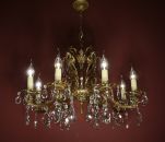 brass chandelier quality crystal