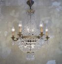 beautiful basket chandelier, filigree brass sold Berlin Germany