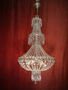 high stylish Italian crystal basket chandelier 6 flames