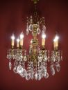brass chandelier seldom crystal star shape
