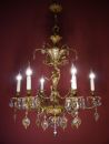 fine baroque bronze ballerina chandelier old