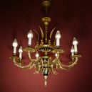 vintage empire chandelier black varnish cherubs